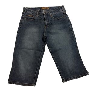 EUC Vintage L E I Dark Blue Denim Jean Capris / Bermuda Size 9
